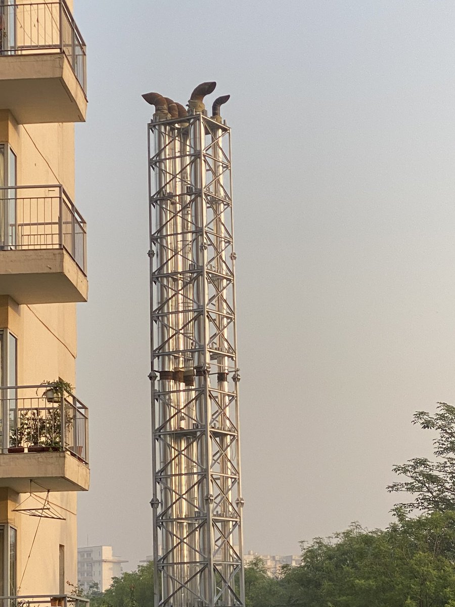 IREOUptownRWA's tweet photo. @HspcbS @hspcbrogrs @DC_Gurugram Sirs, Emmar Marbella projects has installed their DG Exhaust Pipe near to Cookihg Gas Bank and also very close of one residential tower of #Uptown in Sector-66, Gurugram. This exhaust pipe is complete hazardous. Kindly look into. @CPCB_OFFICIAL https://t.co/zmC0wmS4SB