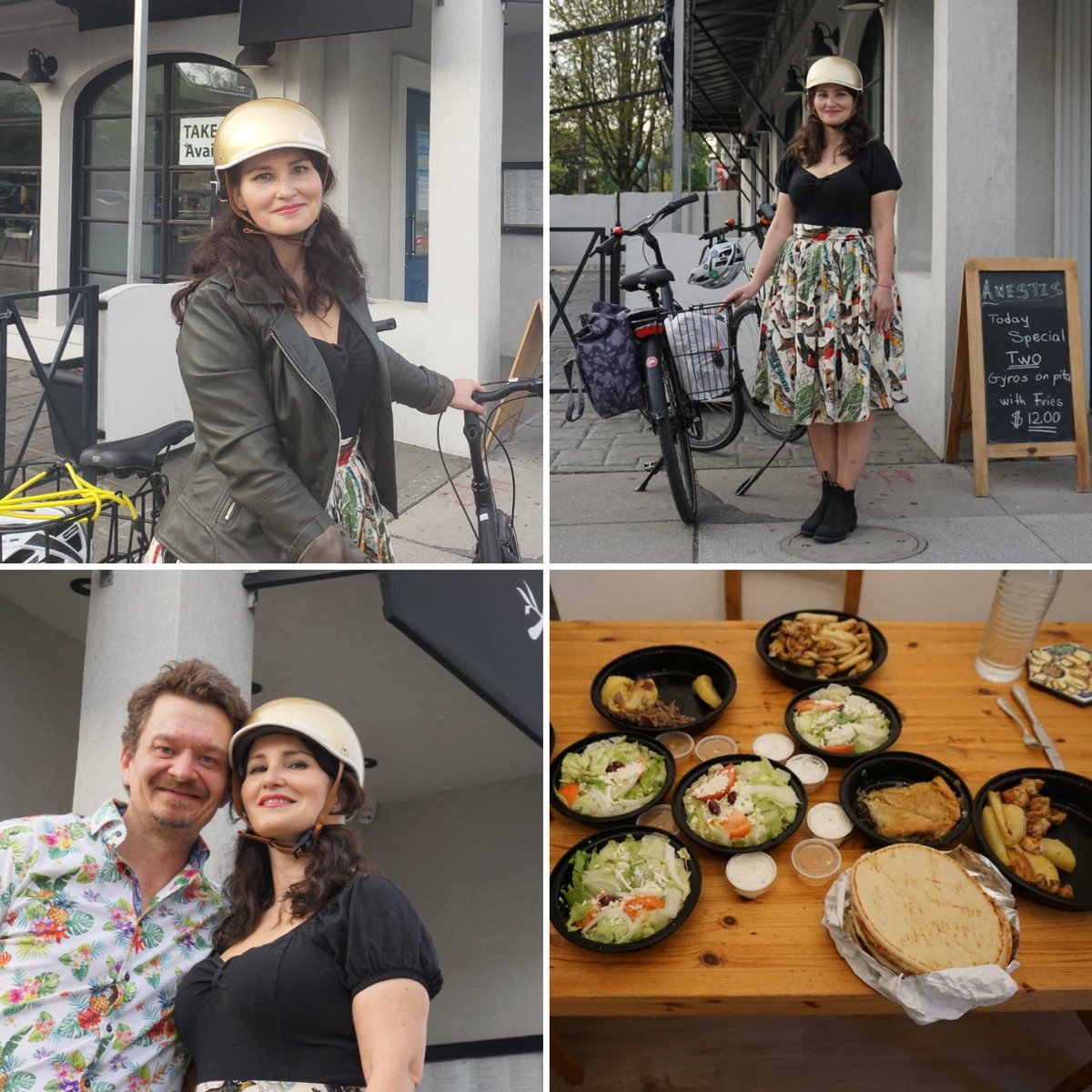 DaveLikesBikes's tweet image. Dressed up with @ArianneReid10 to grab dinner for four from Anestis Taverna in #Greektown 💯

#BikeLocalShopLocal
#DanforthLovesBikes

@GreekTownBIA
@TheDannyBIA
@BroadviewDanBIA
@DanforthVillage

CC: @CycleToronto