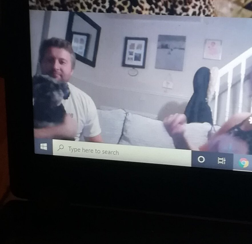 WALESTARTANFC's tweet photo. @Grrrowler1982 1st team captain cwtches the dog while his misses plays gangster rap for the boys. Also why tartan folded https://t.co/Kvz1ONnL97