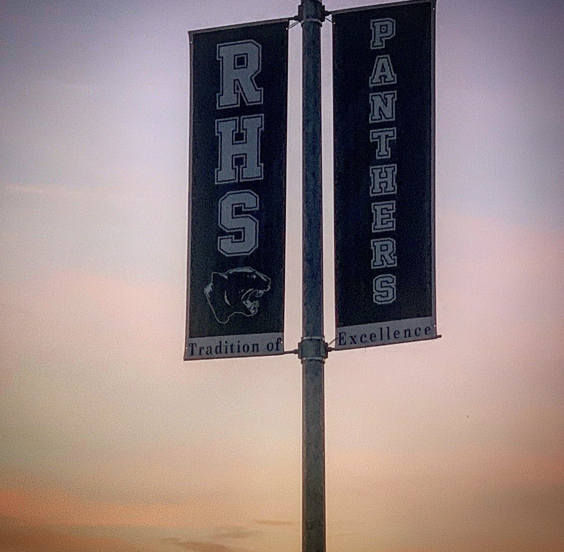 RVKPanthers's tweet photo. Class of 2020... so sets the sun on your education at RHS. How fitting that it ends on such a beautiful night for such wonderful students. 

Go live life to the fullest Panther alumni. You will be missed and you will always be welcome here at home! One love. https://t.co/0PnnzgDwaf