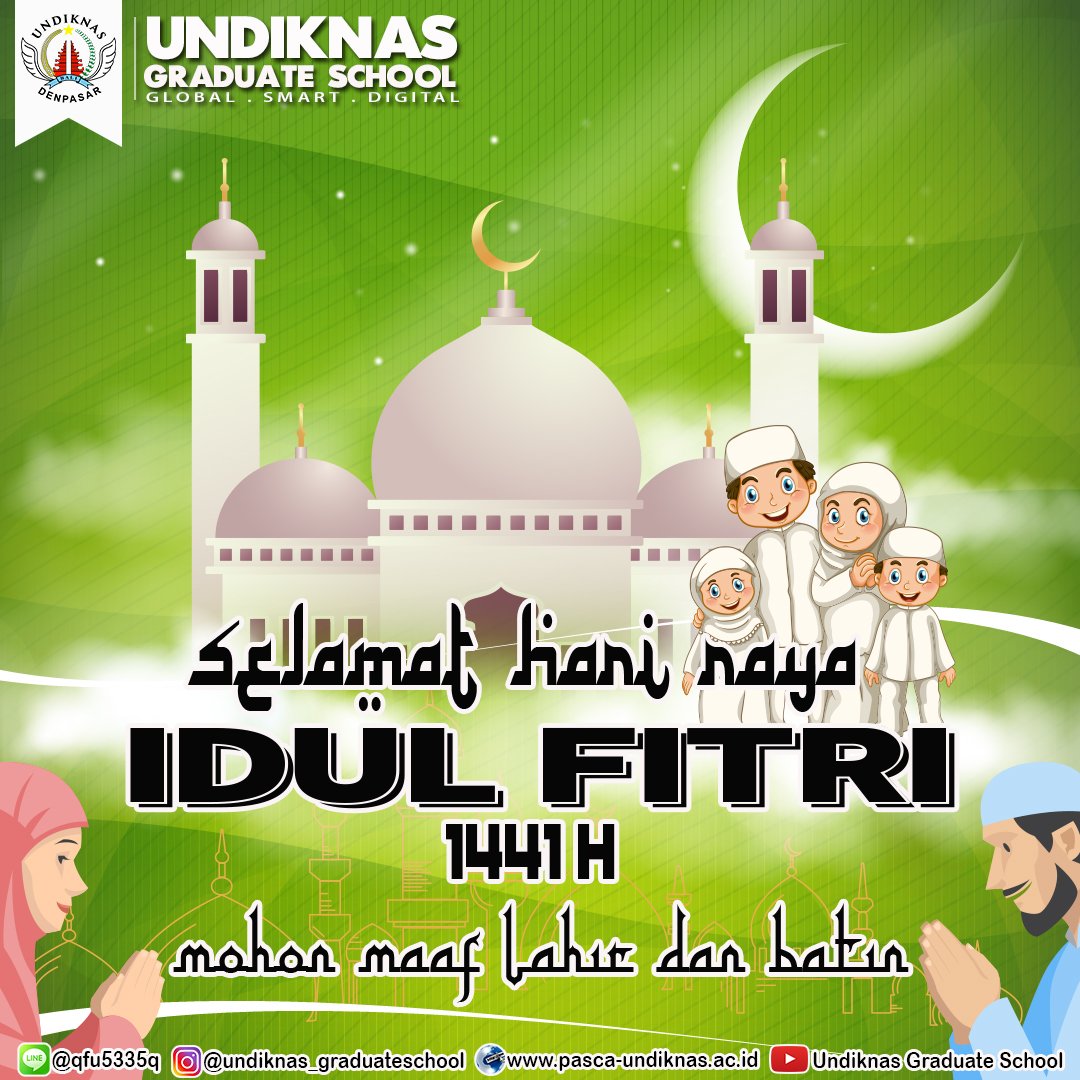 UNDIKNAS_MM's tweet photo. Selamat Hari Raya Idul Fitri 1441 H.
Minal Aidin Wal Faidzin. Mohon Maaf Lahir Batin.

Salam Global . Smart . Digital

#undiknas #UndiknasGraduateSchool #idulfitri #idulfitri2020 #idulfitri1441h https://t.co/N4cGjrAJ7b