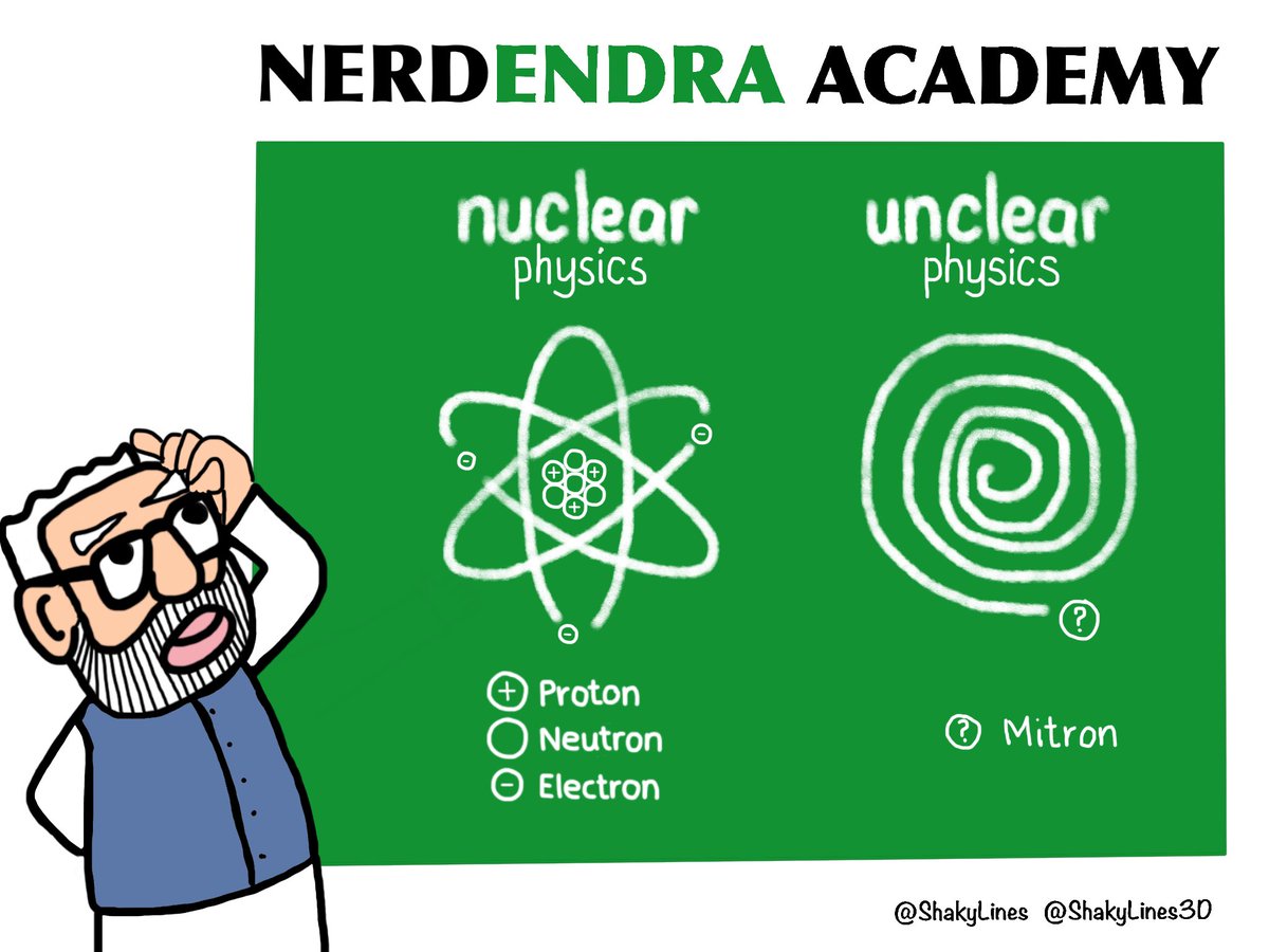 Nerdendra sir developed his own atom-nirbhar particle and with it, a new branch of physics...