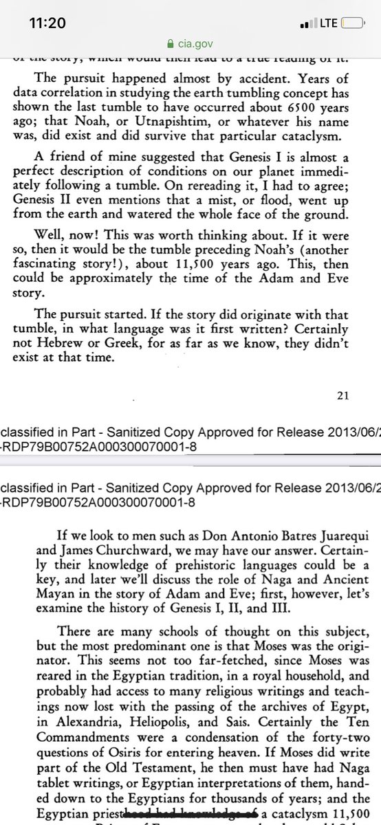 IF YALL HAVE NOT SEEN THIS, HERE IS THE CIA VALIDATING CATACLYSM LIKE NOAHS FLOOD AND OTHERS AS WELL. EVEN VALIDATING THE GARDEN OF EDEN. CRAZIER THAN THAT THE REPTILIAN GROUP NAGAS REPRESENTED IN ANCIENT HINDU ARE MENTIONED IN THE DOCUMENT.