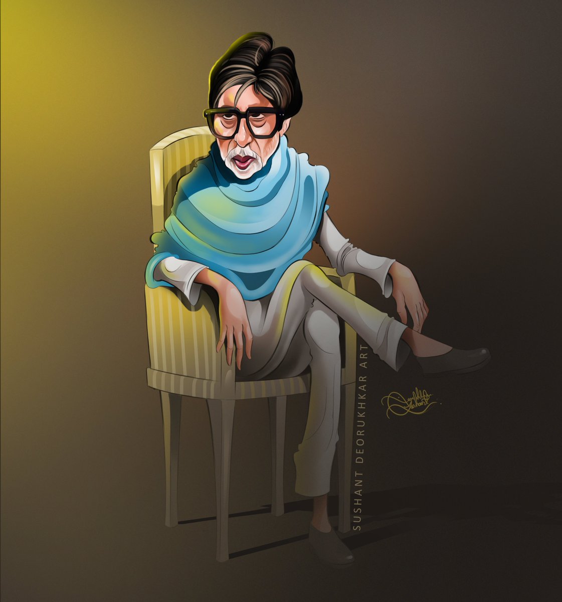 sushart278's tweet photo. @SrBachchan बच्चन साहब . 
#drawing #painting #AmitabhBachchan #SushantDeorukhkarArt https://t.co/XaQ9HYlmsb