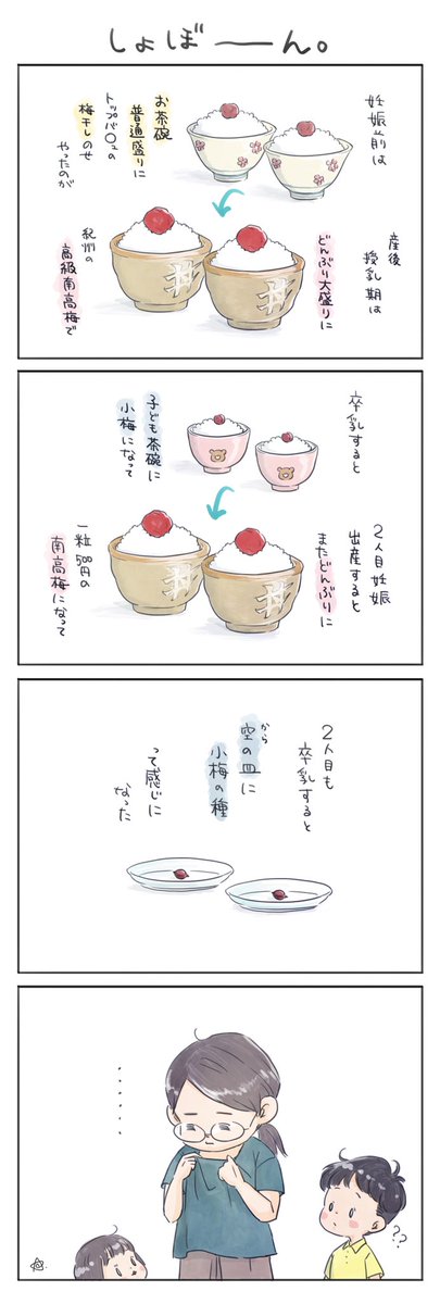 【しょぼ〜ん】

さて、何の話でしょね?

#育児漫画 #育児絵日記 
#6さい差兄弟日記 