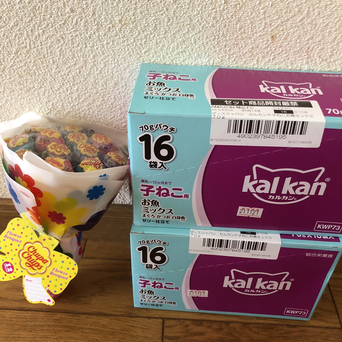 里親募集 かわ かーさん 御支援 ありがとうございます 東京都のt T様より 猫さん ェ 牛乳 パウチ ブラッシンググローブ Chupa Chups を送っていただきました お姉ちゃん 猫さん牛乳しっかり飲んでいました 穏やかにしています ありがとうご