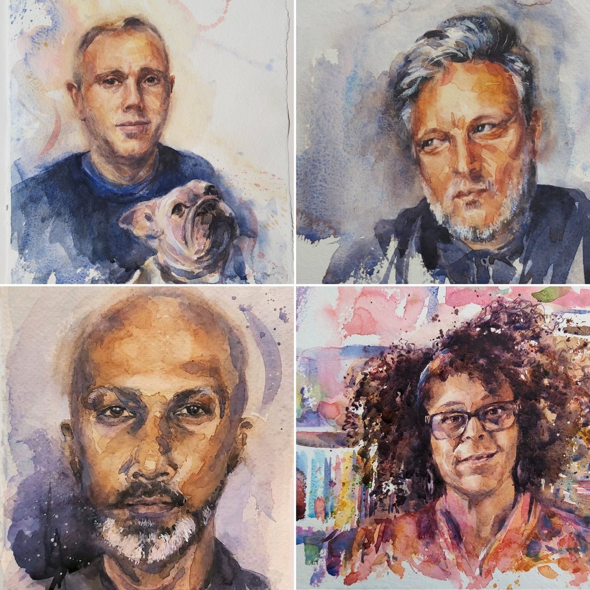 JoolsMainstone's tweet image. The story so far.....my 4 portraits from the first 4 weeks.
So looking forward to todays exciting instalment...@willyoung and the great artist @Hoook_Art 
@SkyArts #portraitartistoftheweek 
#paotw #mypaotw Thanks Sky Arts for adding 4 more weeks. A great series👍