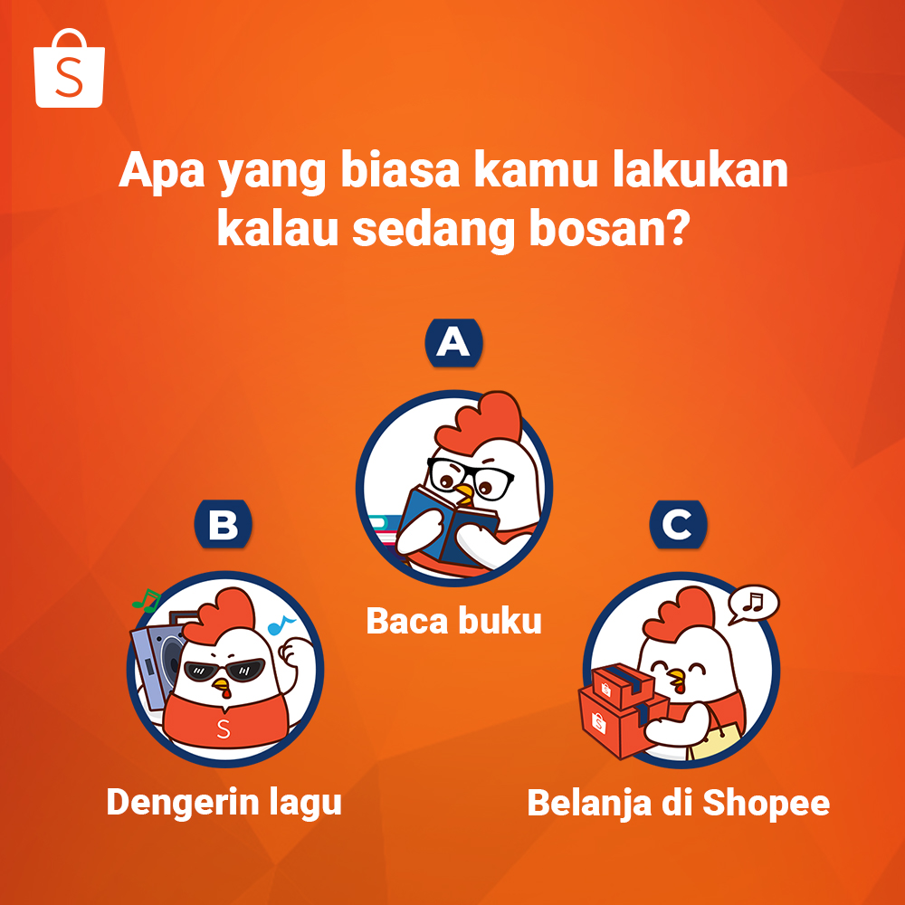 Siang Sobat Shopee, hal apa sih yang biasa kalian lakuin kalau lagi bosen selama di rumah aja? Reply di bawah ya dan tunggu hadiah dari Shopee! ✨

#ShopeeID #ShopeeDariRumah