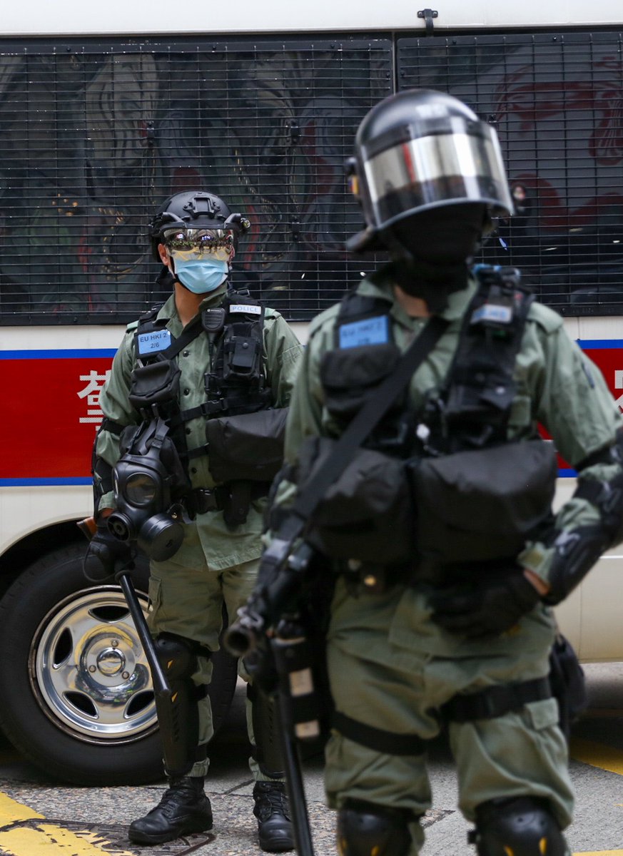 Some of the masks police wore. In their recent report, police watchdog IPCC ruled that uniform worn by special tactical squad isn’t regarded as police uniform under the Police Force Ordinance, so it’s not necessary for them to display their warrant ID.