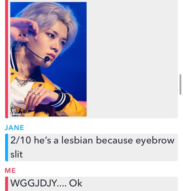 yuta - nct WHY DOES SHE CALL EVERYONE LESBIANS