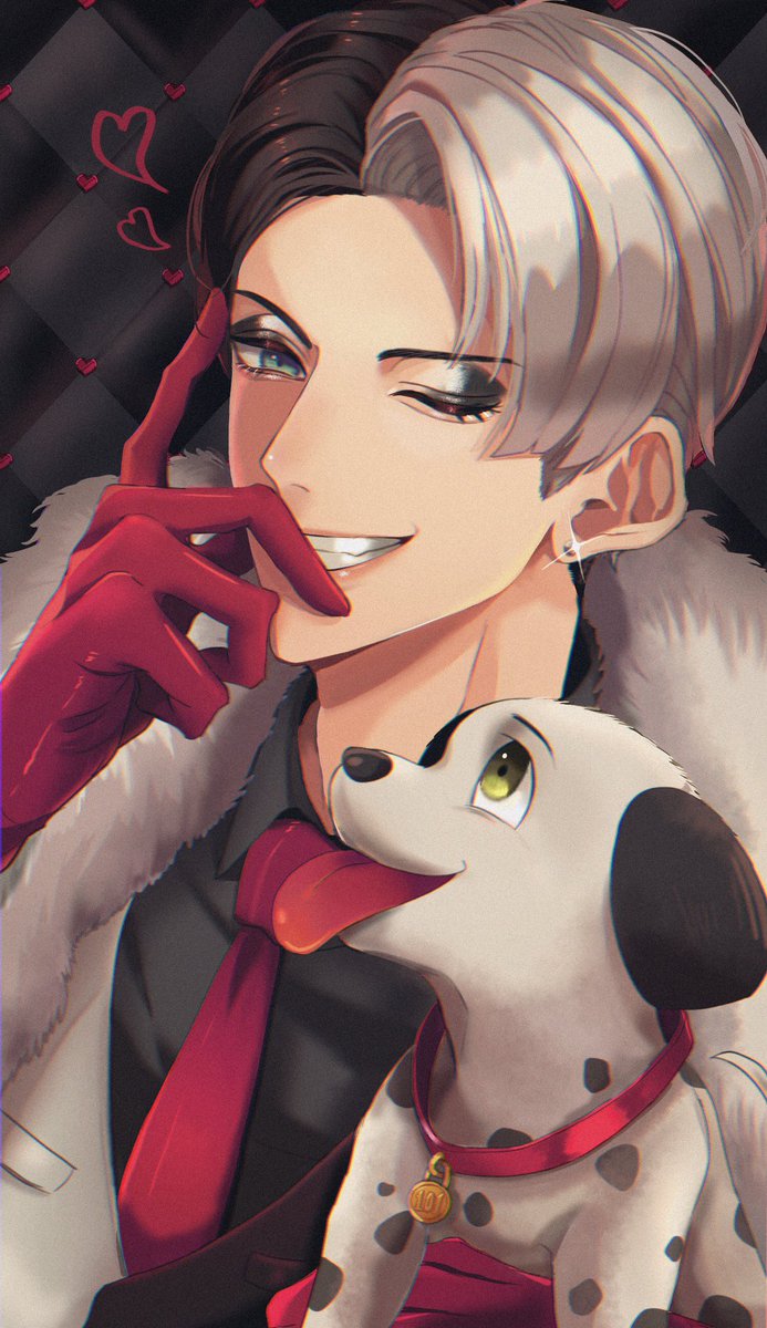 ツイステ 遅くなりましたがフォロワーさん1000人記念に フリーアイコンクルーウェル先生描 桃々 のイラスト