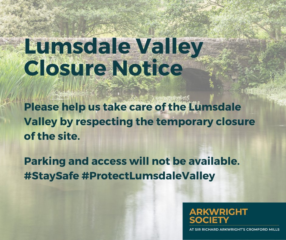 Public access to the Lumsdale Valley has been suspended until further notice. Please do not travel to the site. #StaySafe #ProtectLumsdaleValley #Derbyshire #Lumsdale #lumsdalefalls