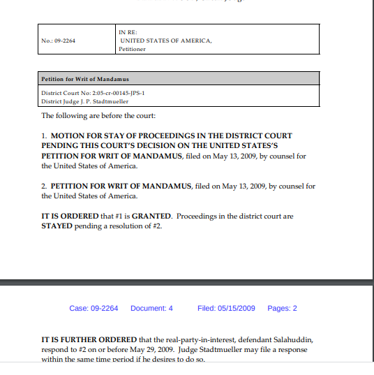 Here was the court order: Note the court did NOT appoint an attorney for the judge.