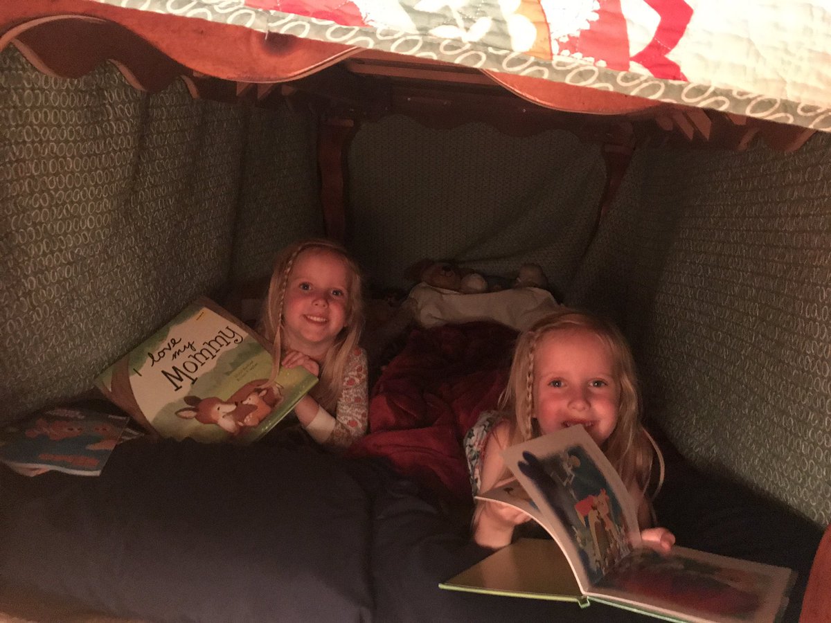 Dnordstrom31's tweet photo. Bedtime in the fort under the dining room table of course 💗💗#doublesweet #grandtwins https://t.co/Ibm2GF5ouC
