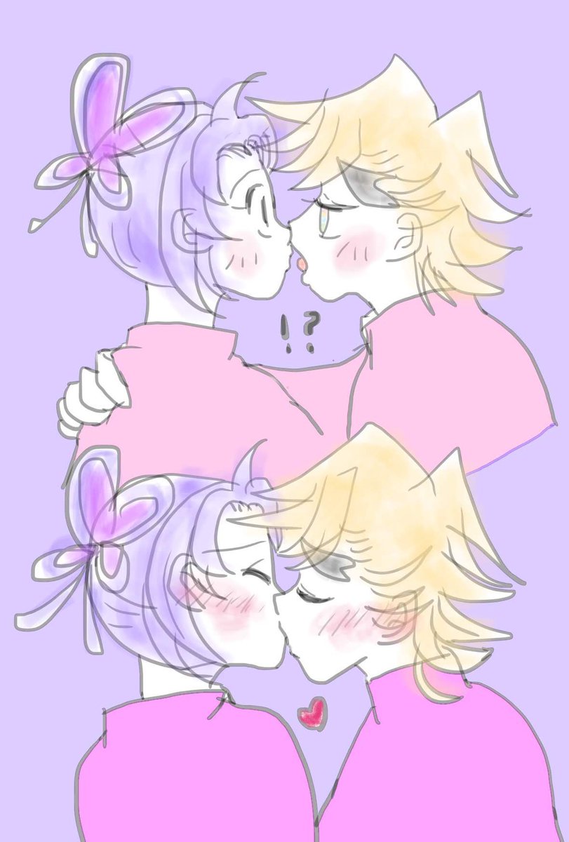 #キスの日 #童しの
え?まだ23日ですよね???ww
過去絵集めてみましたが、あんまりちゅーしてなかった、、? 