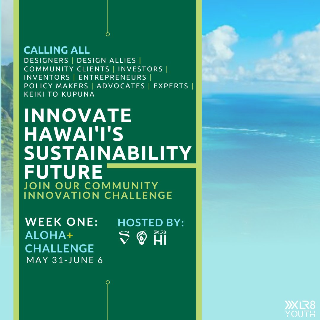 EduIncubator's tweet photo. Ready to innovate the future of Hawaii?  Everyone is needed!

Join us for a series of virtual collaborative design sprints -- let's work together to build a better future for Hawaiʻi!  Up first: Innovation to support the Aloha+ Challenge! https://t.co/FwzS1a2Bfs https://t.co/iH6CXrJbLD