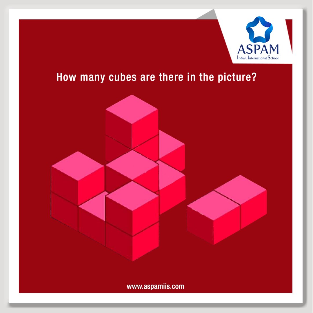 ASPAMIISuae's tweet photo. Puzzle of the Day
Count the number of cubes in the picture and write your guesses in the comment section below.
https://t.co/GhZuKIEAYK
#ASPAMIIS #bestschoolinsharjah #puzzle #blockpuzzle #cubepuzzle #puzzleoftheday #howmanycubes #countthecubes #schoolkids #parents #game https://t.co/nd1sG1MRDX