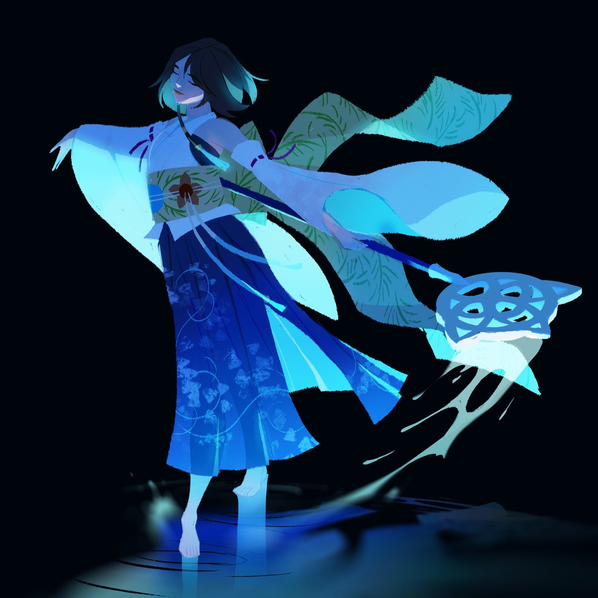 cheseely's tweet photo. Drew Yuna from #FFX for this month's character design challenge! FF10 was my first final fantasy game 💙 https://t.co/A6bV493zW9