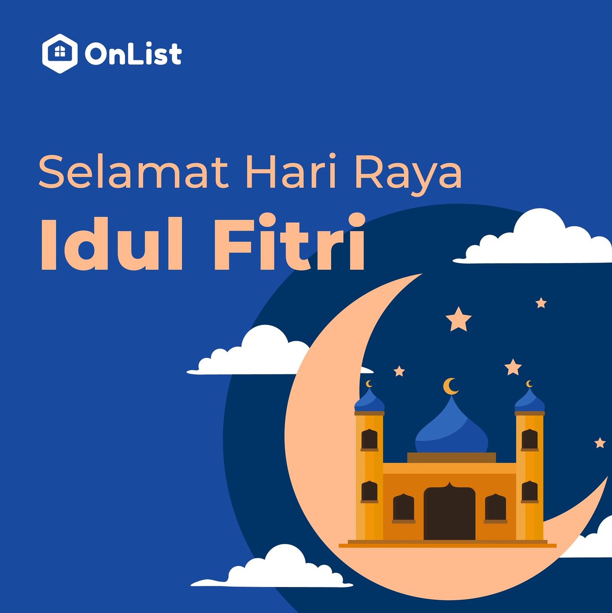 OnListMarketing's tweet photo. Segenap kru dan keluarga OnList 
mengucapkan Selamat Hari Raya 
Idul Fitri 1441 Hijriah.
Semoga pintu maaf masih 
terbuka. Mohon maaf lahir dan 
batin 🤝
#OnList #OnListproperty 
#OnListAja
.
#jualbeliproperti #jualbelirumah 
#jualbeliapartemen https://t.co/DAiEUw8ZIH https://t.co/ClNsSzCFRo