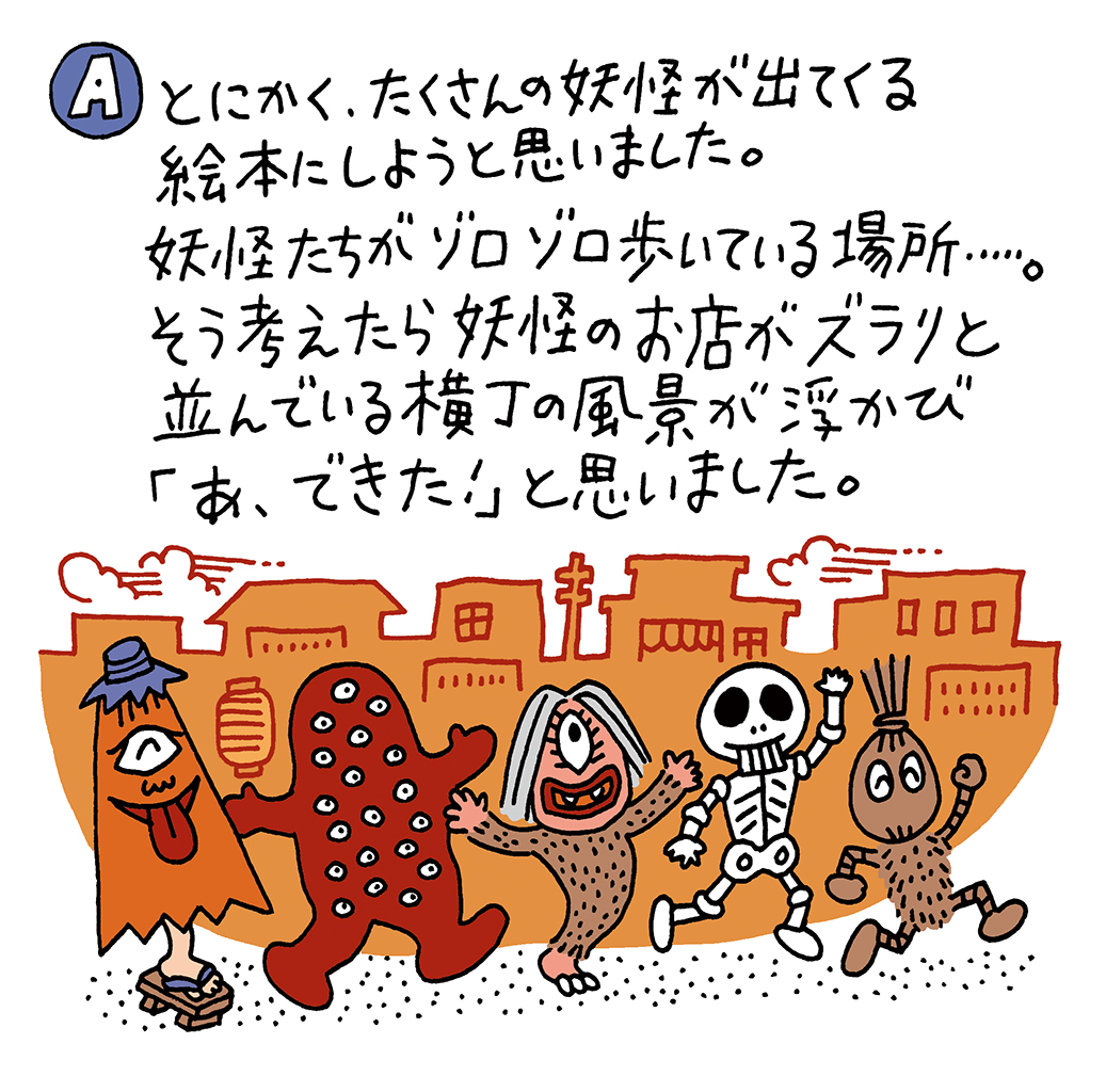 絵本館 Twitterissa 広瀬克也さんに 妖怪あれこれquestion Q5 妖怪横丁 はどのように誕生したのですか 広瀬克也 妖怪絵本シリーズ 妖怪横丁