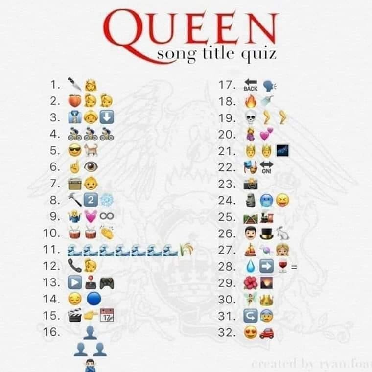 インスタで見つけたQueen絵文字クイズ👑 考えた方、素晴らしい