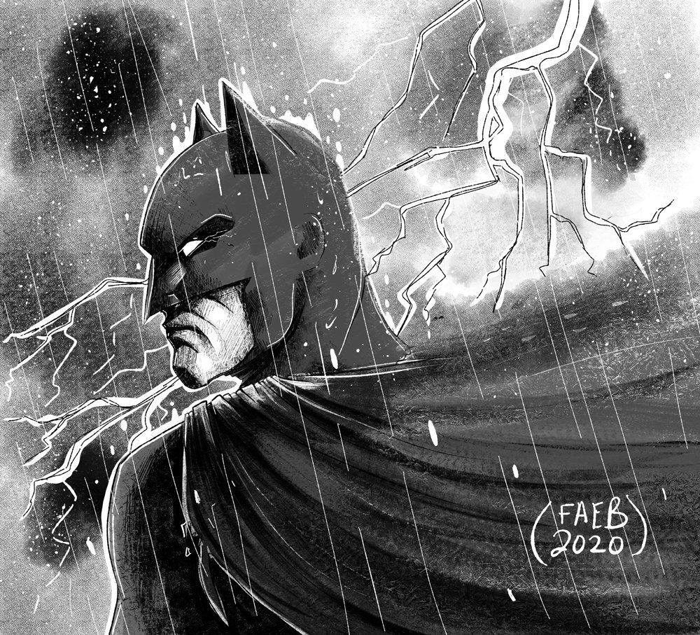 FaebComics's tweet image. #Batman made to test out new inkers by @FRENDEN