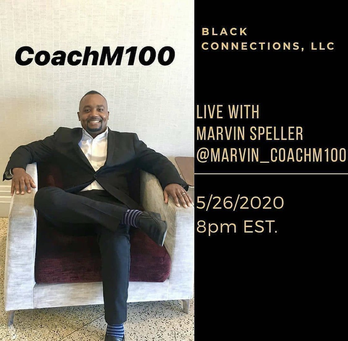 CoachM100's tweet image. Excited to be on @BlackConnectio2 this Tuesday! Glad to contribute &amp;amp; help heal our community.😀