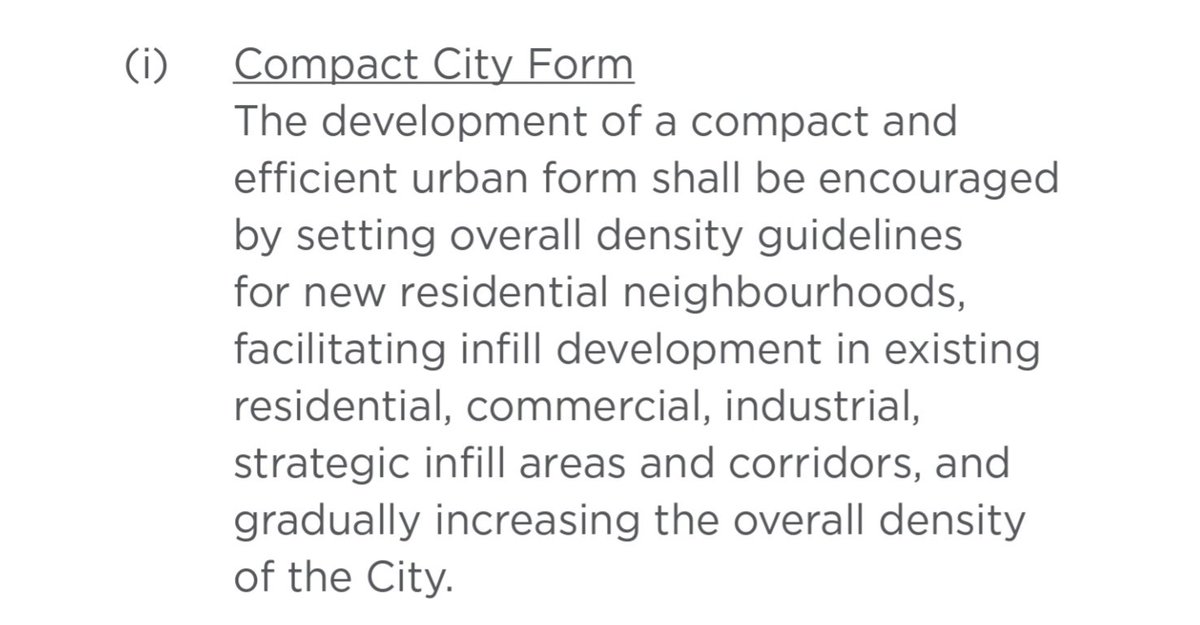 The plan recognizes that gradually increasing density is key in developing a sustainable city.