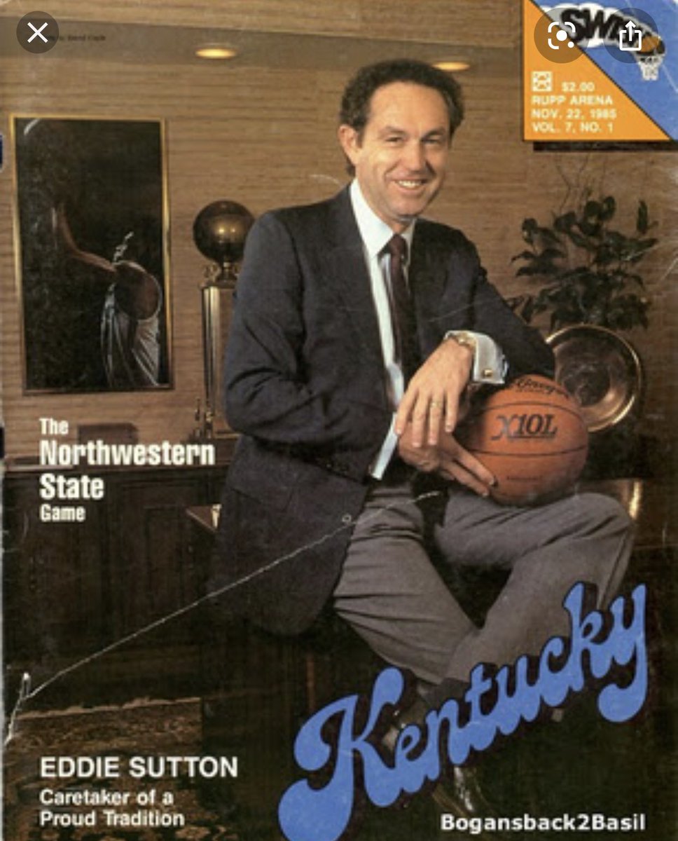 KySportsRadio's tweet photo. On a personal level, Eddie Sutton was the coach of the first UK team I really followed intensely, the 1986 group that lost in the Elite Eight

He loved being the Kentucky Coach and that team of Kenny Walker, Winston Bennett, Roger Harden, etc was his best and a joy to watch https://t.co/XbdqVVB3lX