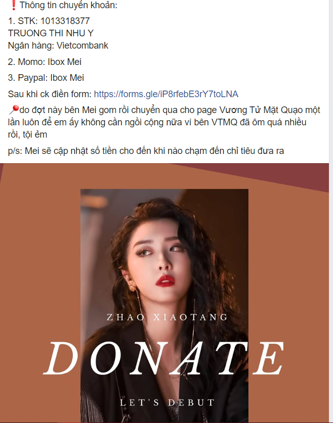 Daiyuhaitang191's tweet photo. We'll have justice for ZXT, She should be loved
 #Justice_for_Zhaoxiaotang
#Dirty_Fandom_LYX
#UMs_Stop_Lying
Please support and donate for her https://t.co/9hyDAqqcTK