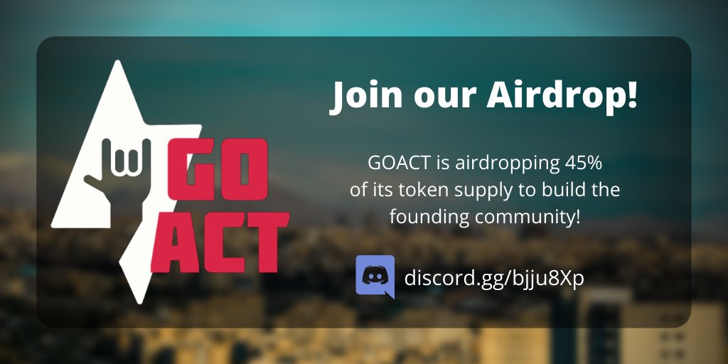 goactoken's tweet image. We have officially launched our #GOACT token on the #Tron main net. 
Don’t forget to join the Greatest Of All Community Token ! 

discord.gg/bjju8Xp