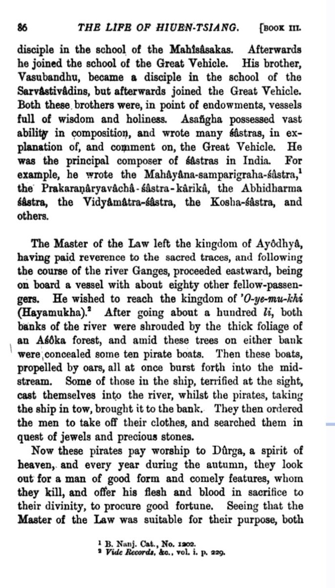 Here’s more evidence on Buddhist Ayodhya. From the travelogues of Chinese traveler Hiuen-Tsiang (629 AD) trans. by Samuel Beal in 1911.

If you read on you’ll also see the Buddhist Ashokan history of Prayagraj!

@ASIGoI @UNESCO 
@Profdilipmandal 

#बौद्धस्थल_अयोध्या