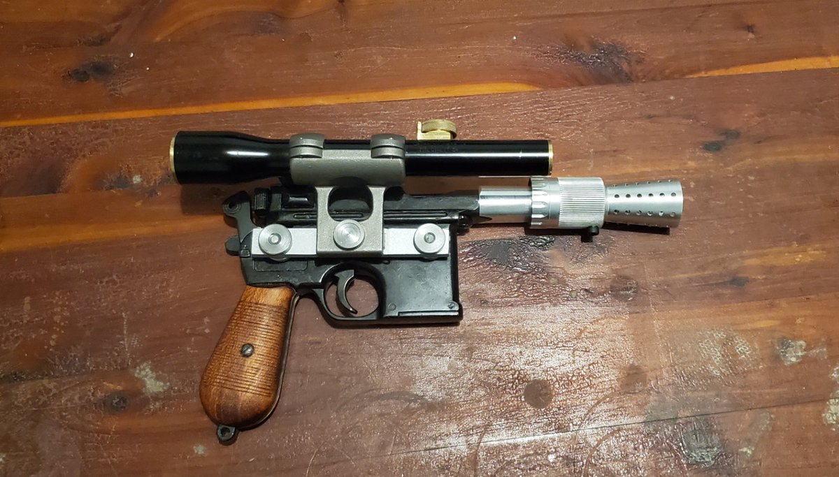My all metal prop replica build of Han Solo’s DL-44 blaster is nearly complete. Do you want one? I can make that happen just send me a DM. Taking pre-orders now. #StarWars #nerdlife #cosplay #propreplicas