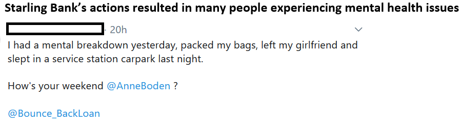I want to concentrate on just one news story today, as many of you good people here are aware of it. If you have been affected in any way by Starling Bank’s mass decline of BBL applicants and need to speak to someone, I urge you to call  @samaritans on 116 123
