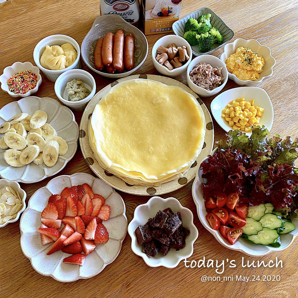のん に 在 Twitter 上 クレープパーティー大盛況でございました お食事系のクレープって食べたことなかったけど すごいおいしいのね 新しい発見でした T Co Akxzieuzx4 Twitter