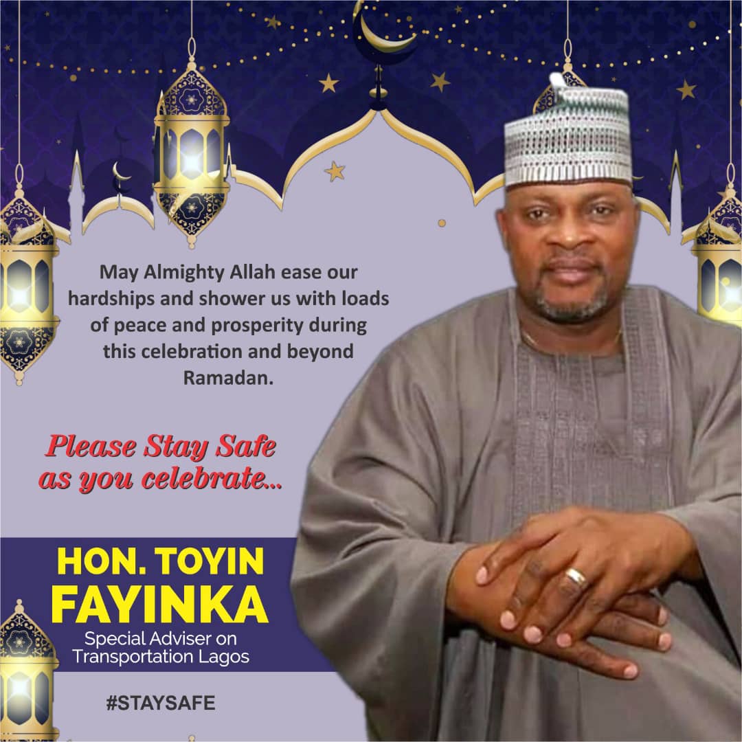 TFayinka's tweet photo. On behalf of my wife and entire family, I rejoice with all Muslims on the occasion of this year's Eid-el-Fitri

Eid Mubarak! https://t.co/kOsLYNx0tS
