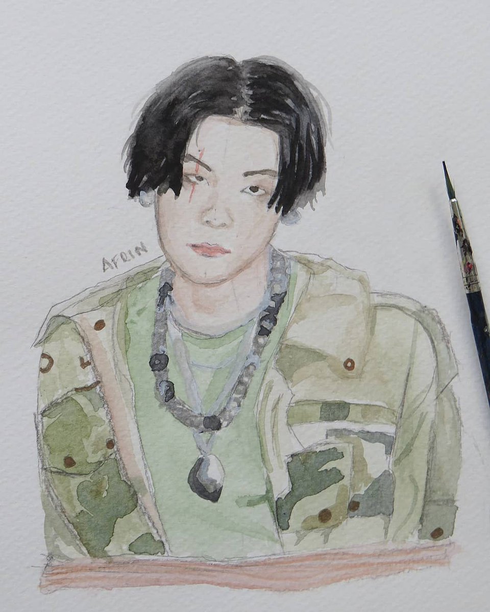 heesunist's tweet photo. so i did a painting of yoongi
#Daechwita https://t.co/2vZ8XPjxTO