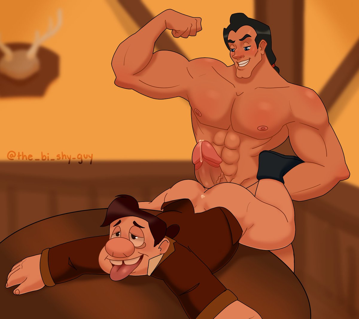 The Beast And Gaston Disney Gay Cartoon Porn.