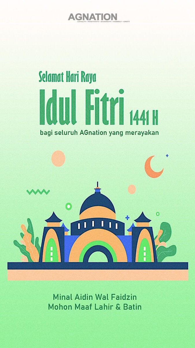 the_agnation's tweet photo. Selamat Hari Raya Idul Fitri 1441 H bagi yang merayakan. Minal Aidzin Walfaizin, Mohon Maaf Lahir &amp; Batin 🙏🏼 #EidMubarak https://t.co/J4Zh9IaAK6
