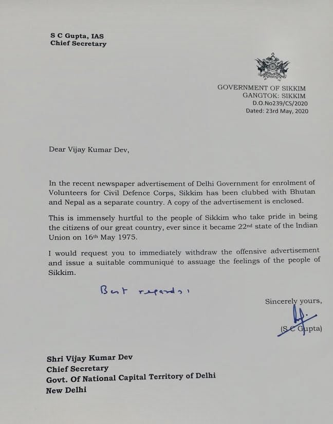 For #ArvindKejriwal, <a href="/sikkimgovt/">sikkimgovtipr</a> is not part of #India - #Shameful - How can v not call out #Kejriwal on this ? #KejriwalExposed There shud be a FIR for treason on this <a href="/LtGovDelhi/">LG Delhi</a> <a href="/PMOIndia/">PMO India</a> <a href="/narendramodi/">Narendra Modi</a> <a href="/AmitShah/">Amit Shah</a> <a href="/kishanreddybjp/">G Kishan Reddy</a> <a href="/ManojTiwariMP/">Manoj Tiwari</a> <a href="/blsanthosh/">B L Santhosh</a>