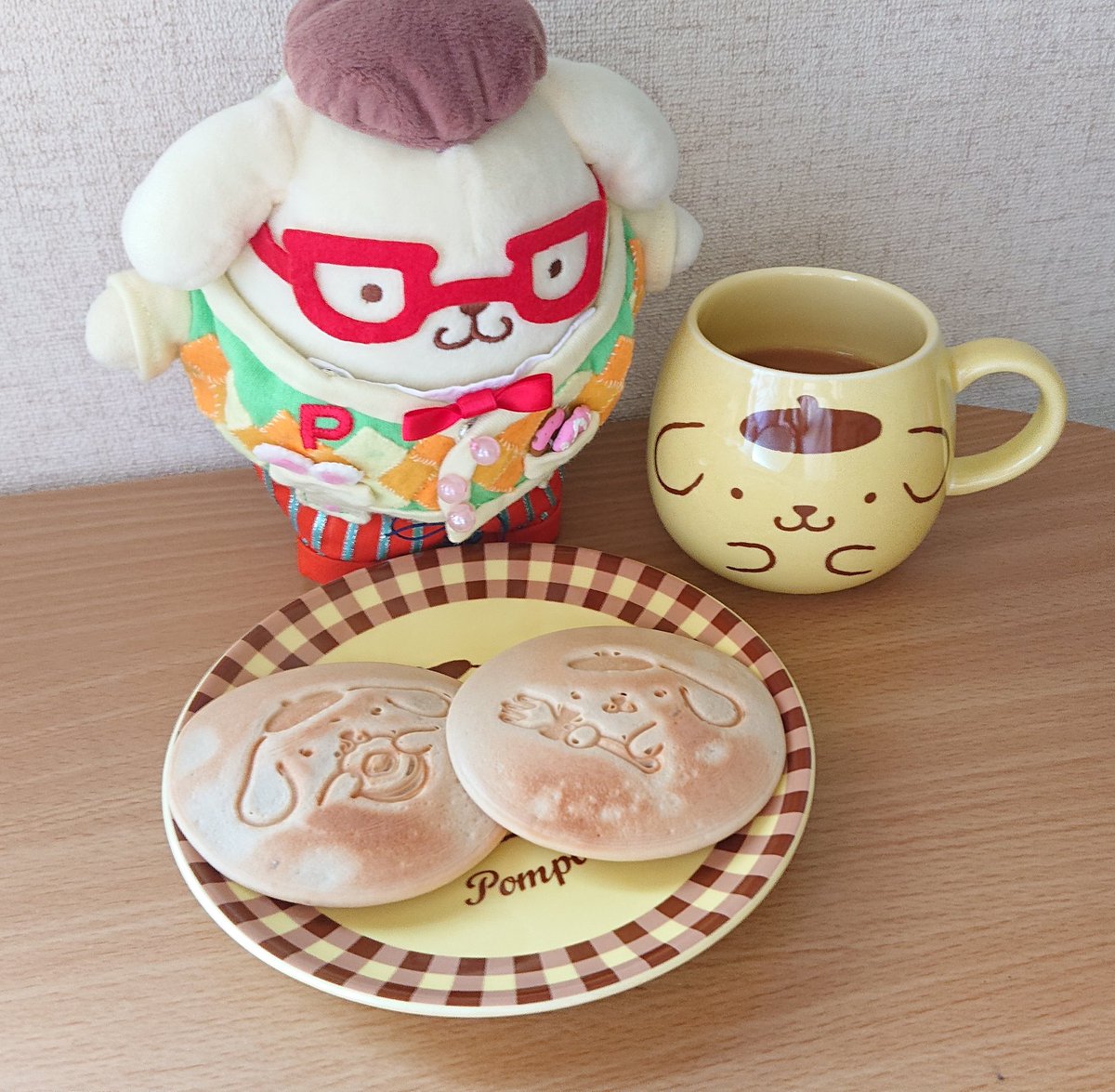 早速パンケーキメーカーで焼いてみたー！今日は米粉と豆乳のパンケーキ