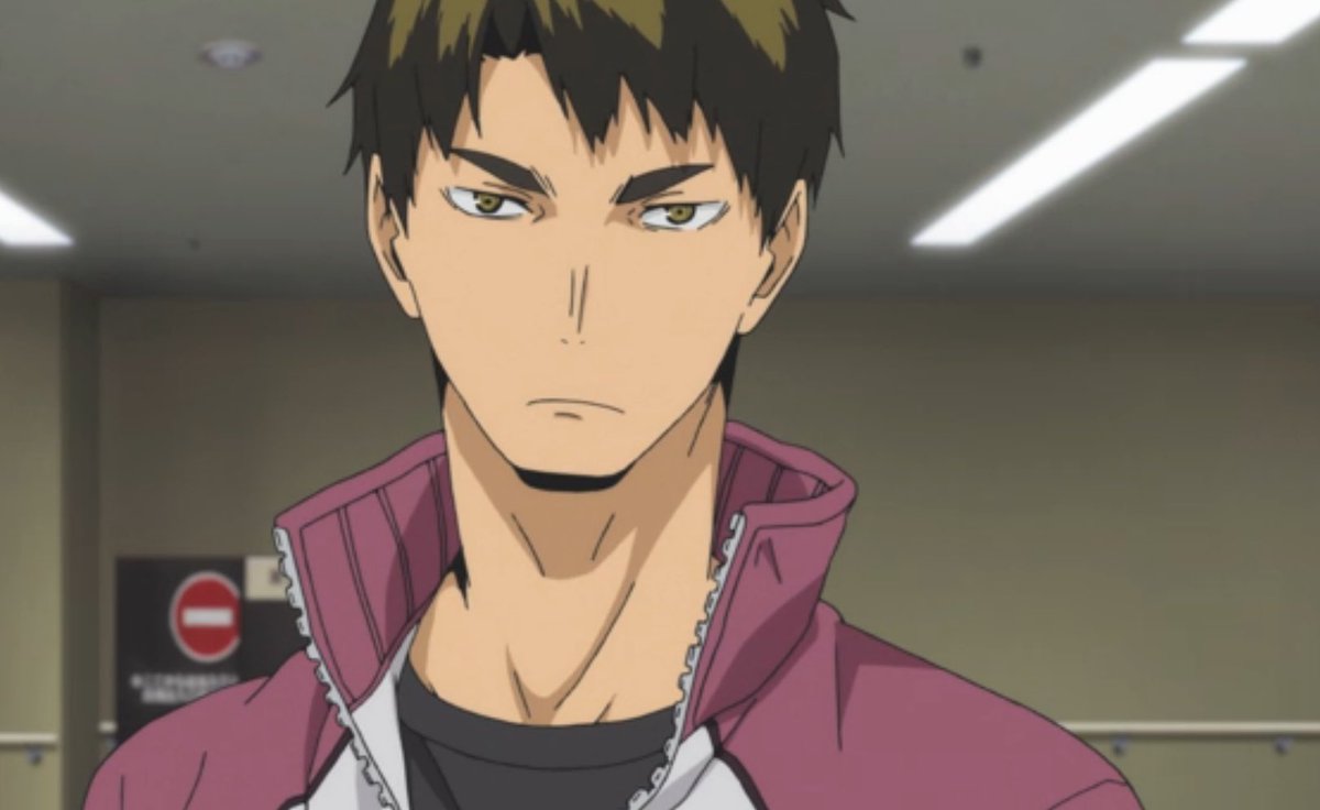 Shiratorizawa -> Ushiwaka- Japan- Okay but seriously if he wasn’t captain it would probably be semi or Reon- He’s calm under pressure and has a genuine love for the game- would have been hard to pick anyone else to be the captain- kinda sucks at communication but it’s ok