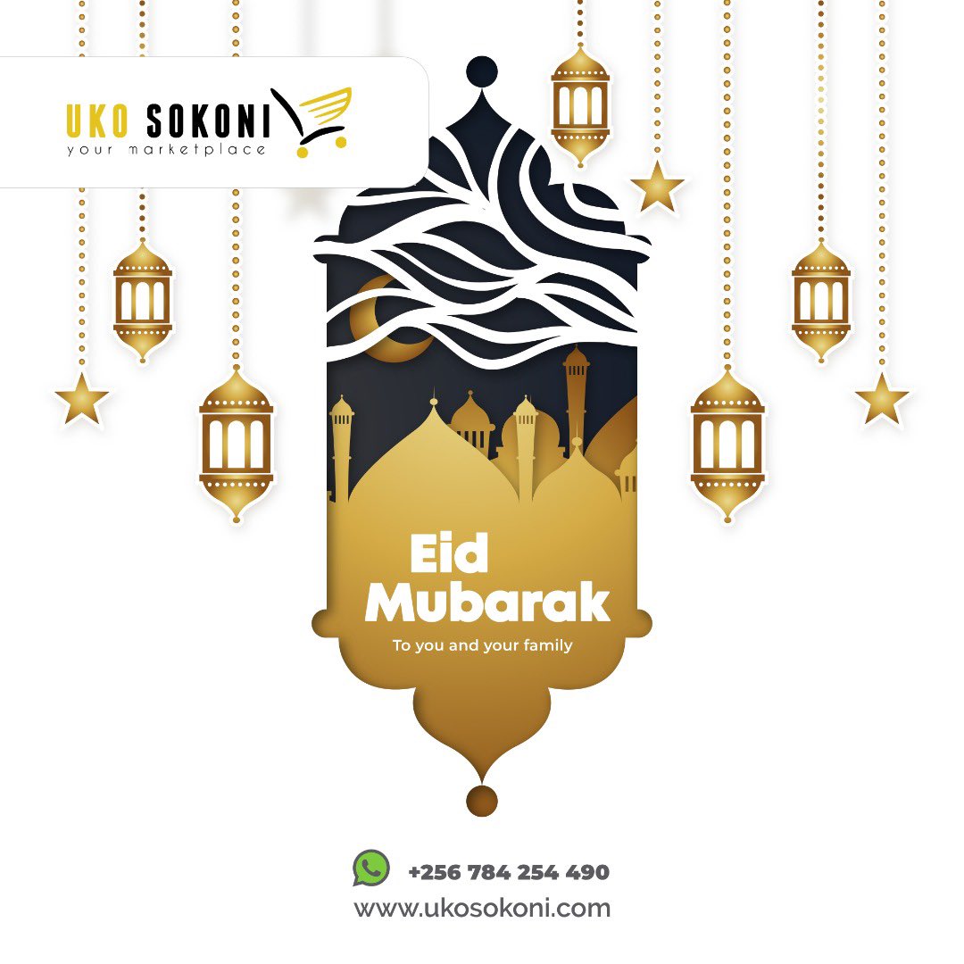 ukosokoni's tweet photo. Eid Mubarak everyone. May the day bring you peace, health and wealth. 
.
.
.

#Ukosokoni #OnlineShopping #ecommerce #Uganda #EastAfrica #Gadgets #Clothes #Ankara #commodities #EidMubarak #staysafeug #codiv19 https://t.co/vAoiR4gJqm