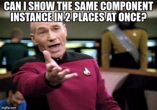 overflow_meme's tweet image. Can I show the same component instance in 2 places at once? stackoverflow.com/questions/6196… #typescript #angularcomponents #angular