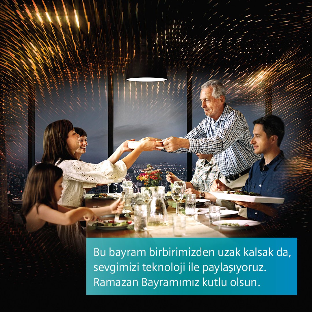 Bu bayram birbirimizden uzak kalsak da, sevgimizi teknoloji ile paylaşıyoruz. Ramazan Bayramımız kutlu olsun. #SiemensEvAletleri #RamazanBayramı