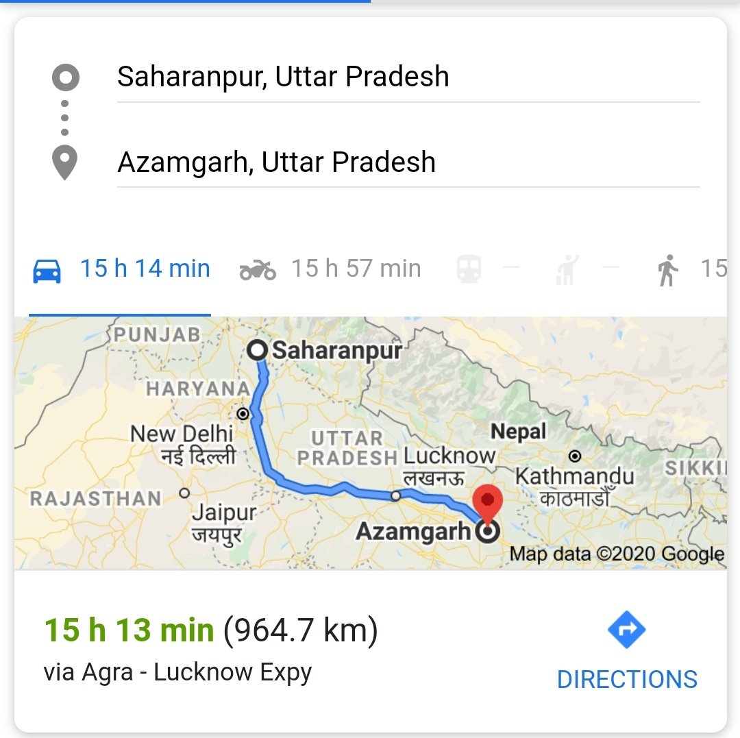 The above passenger, for instance, will have to take another transportation (if arranged by the local administration in Saharanpur) to reach Azamgarh, a good 900+ km away. There are many like him.