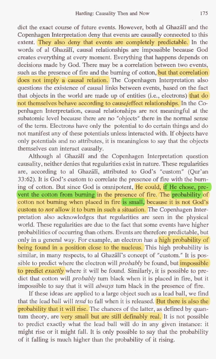 Proofs of Miracles: Objects have no inherent properties; Occasionalism (similar to quantum mechanics)What we call "scientific laws" are just God's normal conduct, he however does not always have to follow this conduct or is limited by it. http://citeseerx.ist.psu.edu/viewdoc/summary?doi=10.1.1.632.4018
