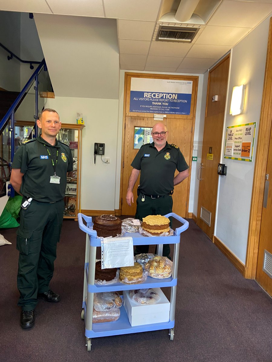Many delicious cakes delivered to Exeter HQ and Clinical Hubs today from Sue Harrison at Fanny's Cakes, all sponsored by the public. Thank you so much! The teams will love the Sunday afternoon tea and cake!