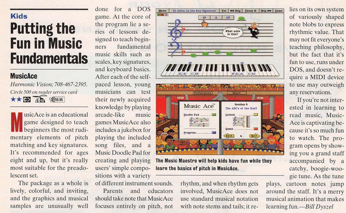 MusicACE! it's a music learning-composing program for kids. Looks fun.