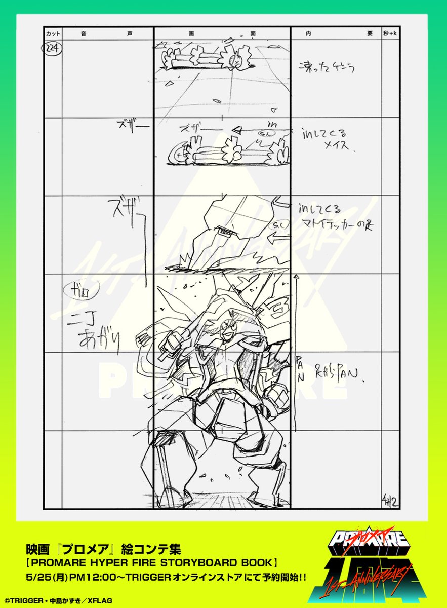 劇場アニメーション「プロメア」 絵コンテ集⭐今石洋之／中島かずき TRIGGER プロメア 絵コンテ集 今石洋之 中島かずき ガロ リオ 映画